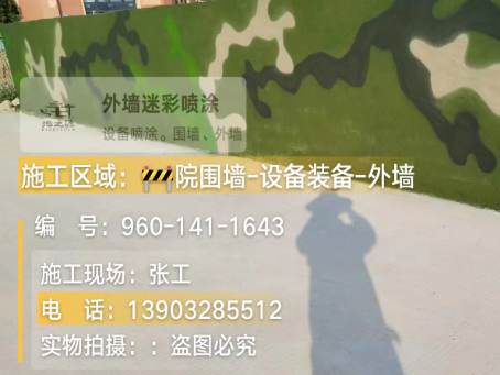 唐山 迷彩漆喷涂价格（按平方米计费）